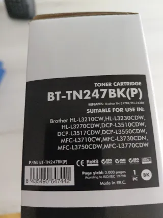 Tóner Brother BT-TN247BK(P)