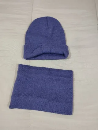 Conjunto gorro y buf niña.