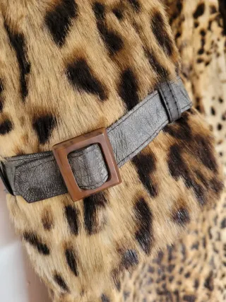 Abrigo Vintage Estampado Leopardo (Guepardo) - Pel