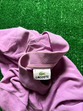 Polo Lacoste Rosa Taglia 3 (S/M) Cotone