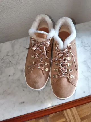 Botas Uterqüe Beige/Marrón Talla 40