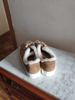 Botas Uterqüe Beige/Marrón Talla 40