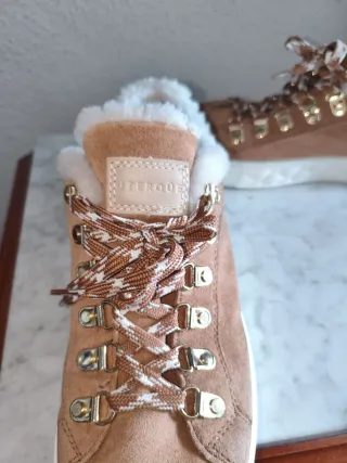 Botas Uterqüe Beige/Marrón Talla 40
