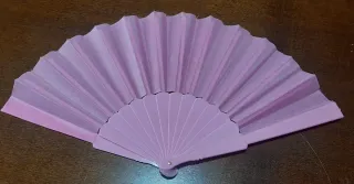 Abanico rosa plegable