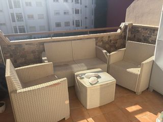 Conjunto Muebles Terraza Ratán Beige