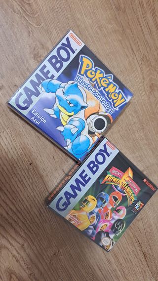 Lote 2 Cajas Game Boy: Pokémon y Power Rangers