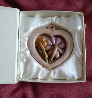 Ciondolo cuore con fiori