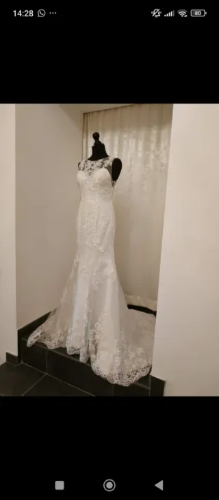Abito da sposa pizzo macramè