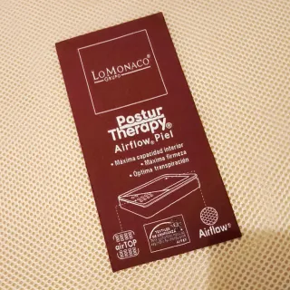 Cama y colchón LOMONACO beige/marrón cuero