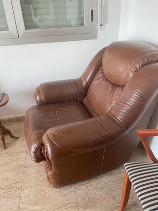 SOFAS PIEL - 3 plazas y butacas