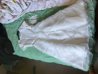 Vestido comunión blanco con chaquetilla y guantes