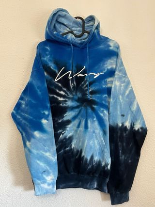 Sudadera Tie-Dye Azul y Negro Colortone USA Canadá