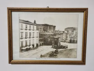 Fotografia antica Napoli Fontana Medina