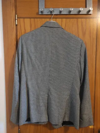 Americana Mango Mujer Gris