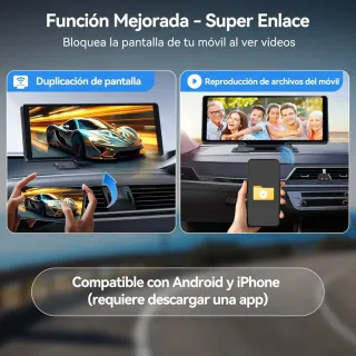 Pantalla Carplay Coche Apple & Android Auto