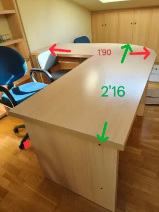 Mesa de oficina modular madera