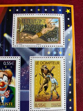 Serie sellos Francia El Circo