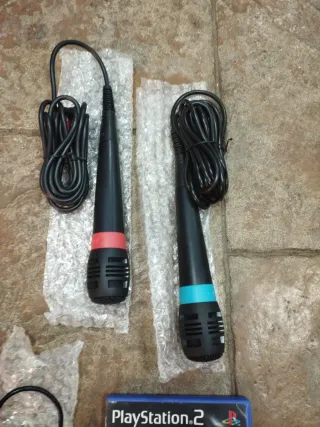 Singstar Micrófonos y Juego PS2 Canciones Disney