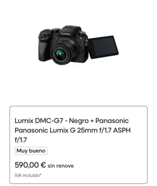 Panasonic Lumix G7 Cámara Negra