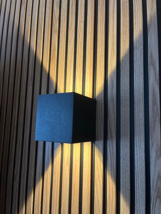 Lámparas de pared negras luz calida (2 unidades)