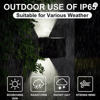 Lámparas de pared negras luz calida (2 unidades)