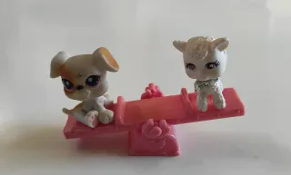 Lote 4 Figuras + Balancín Little Pet Shop