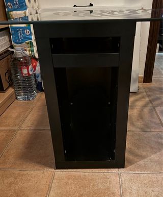 Mesa de estudio cristal y metal