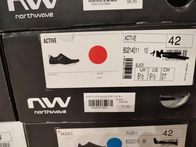 Zapatillas Northwave Active T.42 Negra