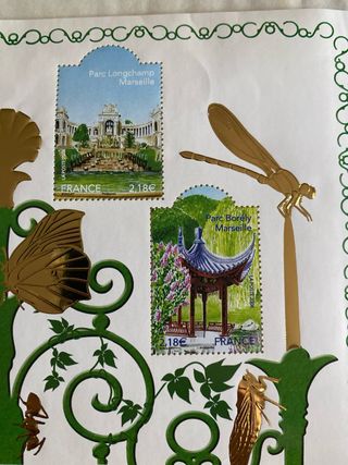 Serie sellos Francia parques franceses