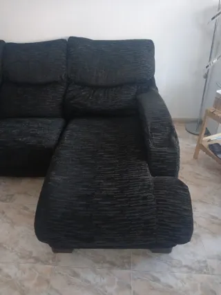 Sofá Pedro Ortiz modular negro de tela