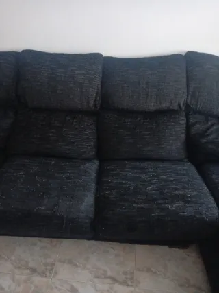 Sofá Pedro Ortiz modular negro de tela