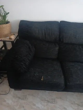 Sofá Pedro Ortiz modular negro de tela