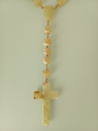 Rosario grande de piedra natural de Onix