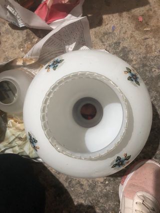 Lámparas de cristal y porcelana 1€ cada unidad