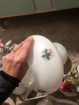 Lámparas de cristal y porcelana 1€ cada unidad