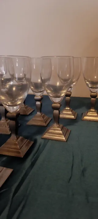 Bicchieri lotto 9 Calici Vintage Pewter Zinn Balfr