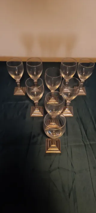 Bicchieri lotto 9 Calici Vintage Pewter Zinn Balfr