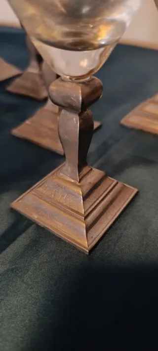 Bicchieri lotto 9 Calici Vintage Pewter Zinn Balfr