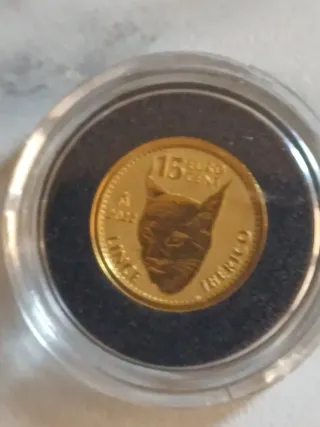 Moneda Oro 15 Euro Cent Lince FNMT 2022