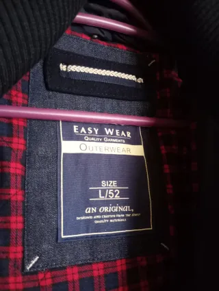 Abrigo hombre azul y gris