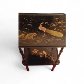 Tavolino Napoleone III con decori