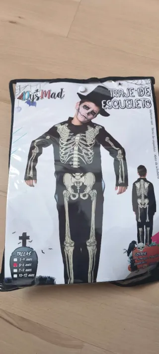 Disfraz Esqueleto Niño Talla 5-6Años