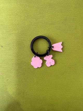 Llavero Tous Oso, Flor y Tulipa Rosa