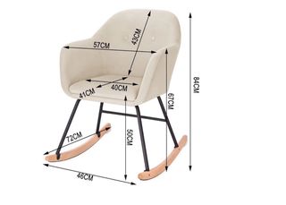 Silla mecedora moderna gris