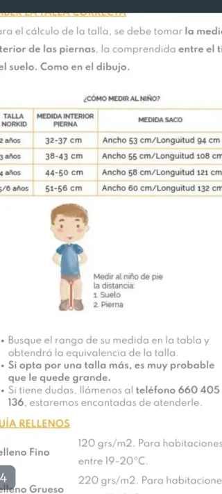 Saco de dormir NORKIDS talla 5-6