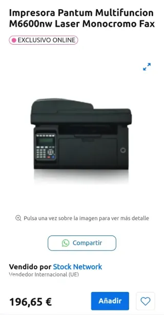 Pantum M6600NW Impresora Multifunción Láser