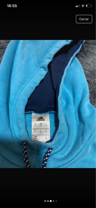 Sudadera Adidas Azul Talla S