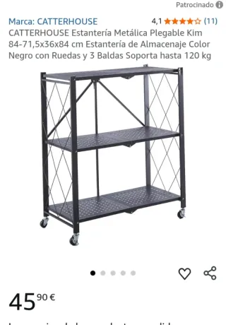 Scaffale Metallico CatterHouse Kim 84x36x84cm