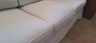 Sofá 3 plazas tela beige