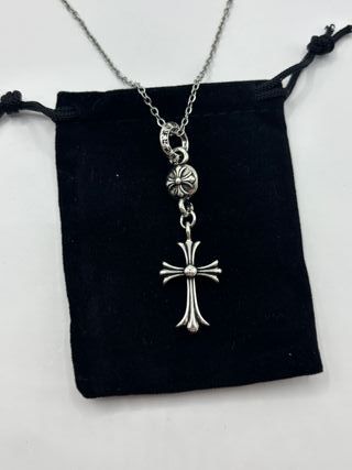 Collana Croce Gotica Chrome Style Argento 925